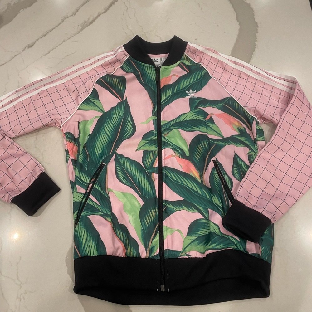 Unique Adidas track jacket. Size M. Super fun piece and fits great.